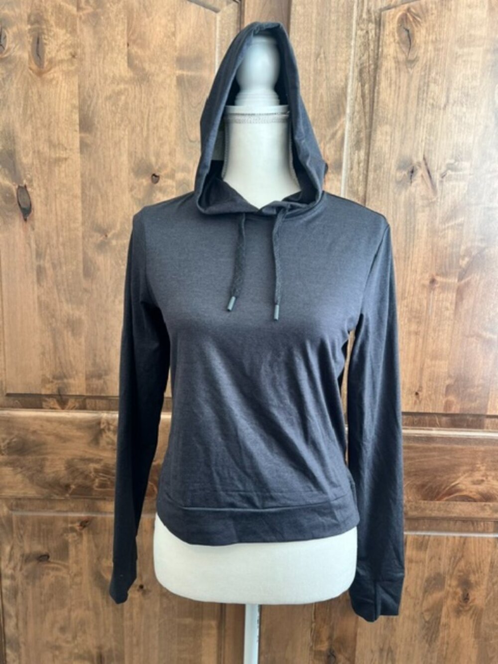 All In Motion Heathered Black Soft Stretch Hoodie